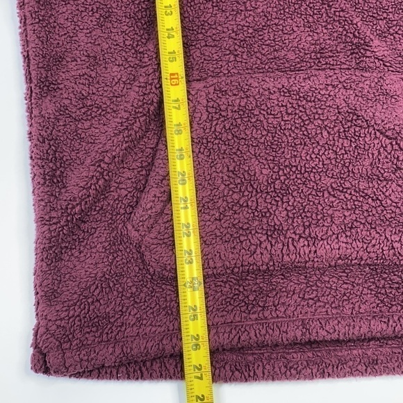 PINK Victoria's Secret Merlot Oversized Hooded Fuzzy Sweatshirt - Picture 4 of 7